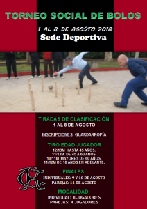 Torneo Social de Bolos 2018 @ Sede Deportiva