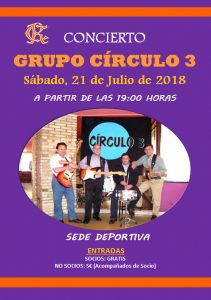 Concierto Grupo Círculo 3 verano 2018 @ Sede deportiva (Tronqueria)