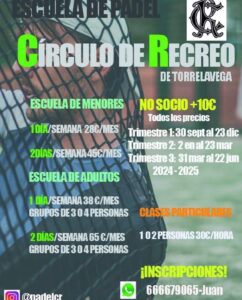 ESCUELA PÁDEL 24/25 @ Sede Deportiva