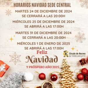 HORARIOS NAVIDAD SEDE @ Sede Central