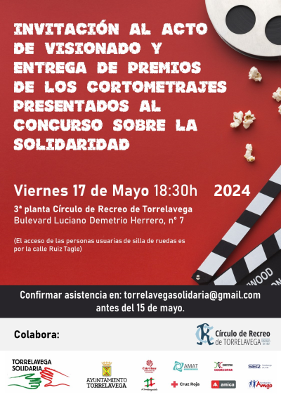 INVITACION Acto visionado y premios concurso cortos Torrelavega solidaria 17-05-202