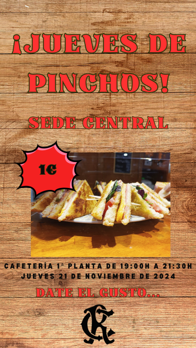 JUEVES DE PINCHOS 21-11-24