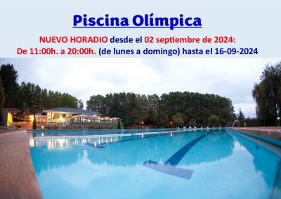 Piscina olimpica nuevo horario 2024 septiembre