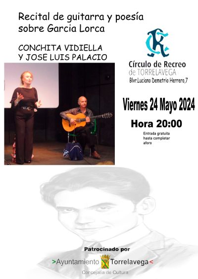 RECITAL GUITARRA Y POESIA CHONTITA VIDIELLA Y JOSE LUIS PALACIO 24-05-2024si publicitado